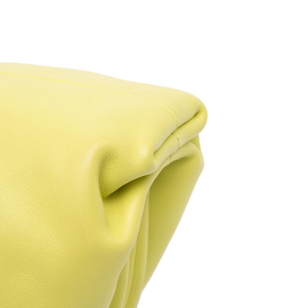 Bottega Veneta Yellow Light Yellow Lambskin Leather Leather Lambskin The Mini Pouch Crossbody Italy