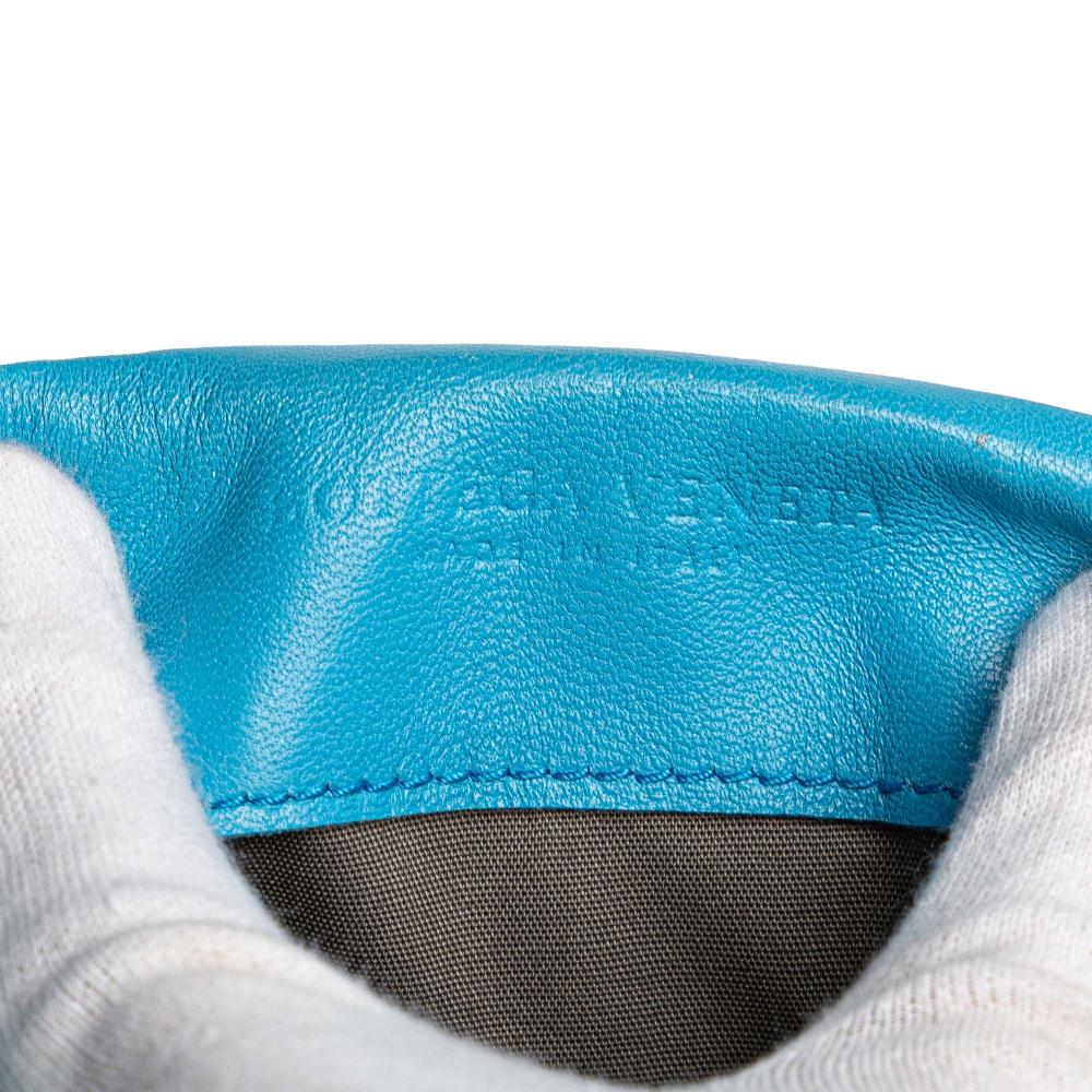 Bottega Veneta B Bottega Veneta Blue Light Blue Nappa Leather Leather Nappa Intrecciato Flap Crossbody Italy