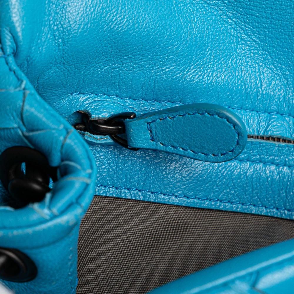 Bottega Veneta B Bottega Veneta Blue Light Blue Nappa Leather Leather Nappa Intrecciato Flap Crossbody Italy