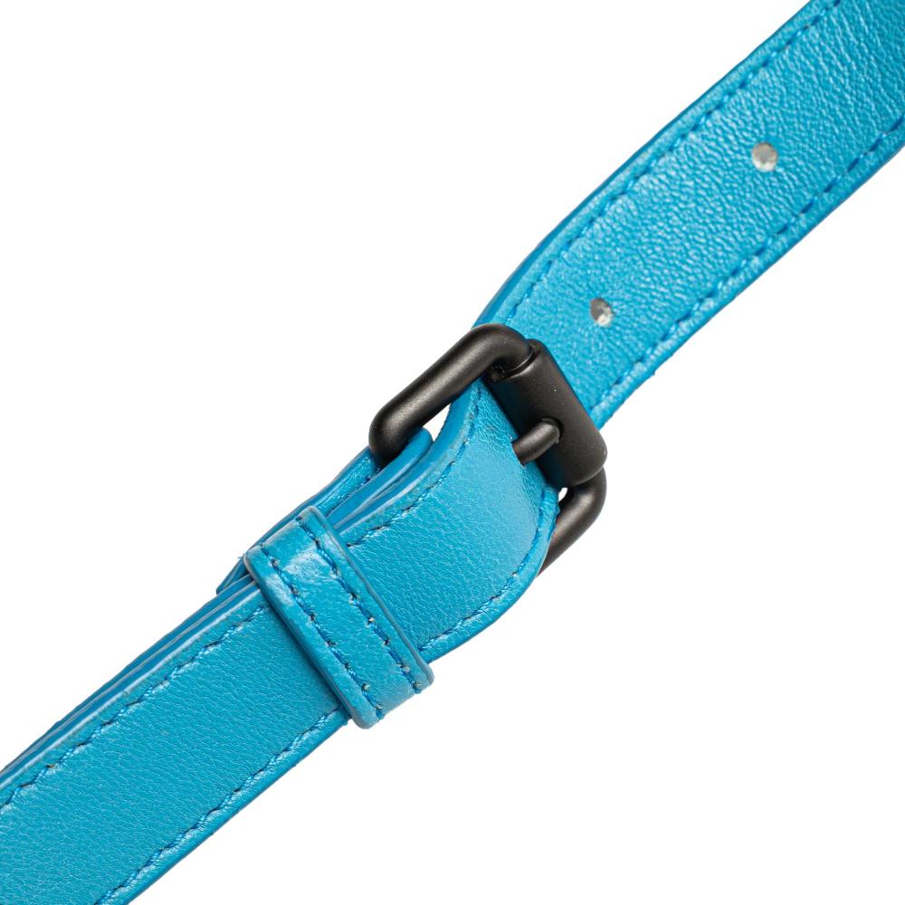 Bottega Veneta B Bottega Veneta Blue Light Blue Nappa Leather Leather Nappa Intrecciato Flap Crossbody Italy