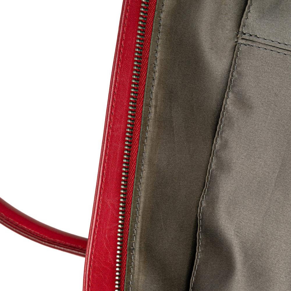 Chanel B Chanel Red Lambskin Leather Leather Lambskin Square Stitched Lax Handbag Italy