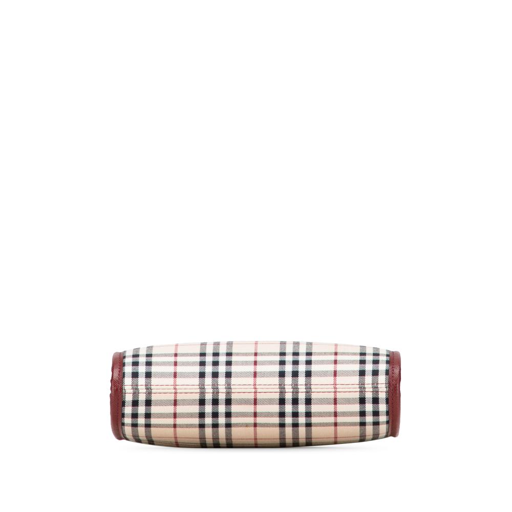 Burberry B Burberry Brown Beige with Red Canvas Fabric House Check Crossbody United Kingdom