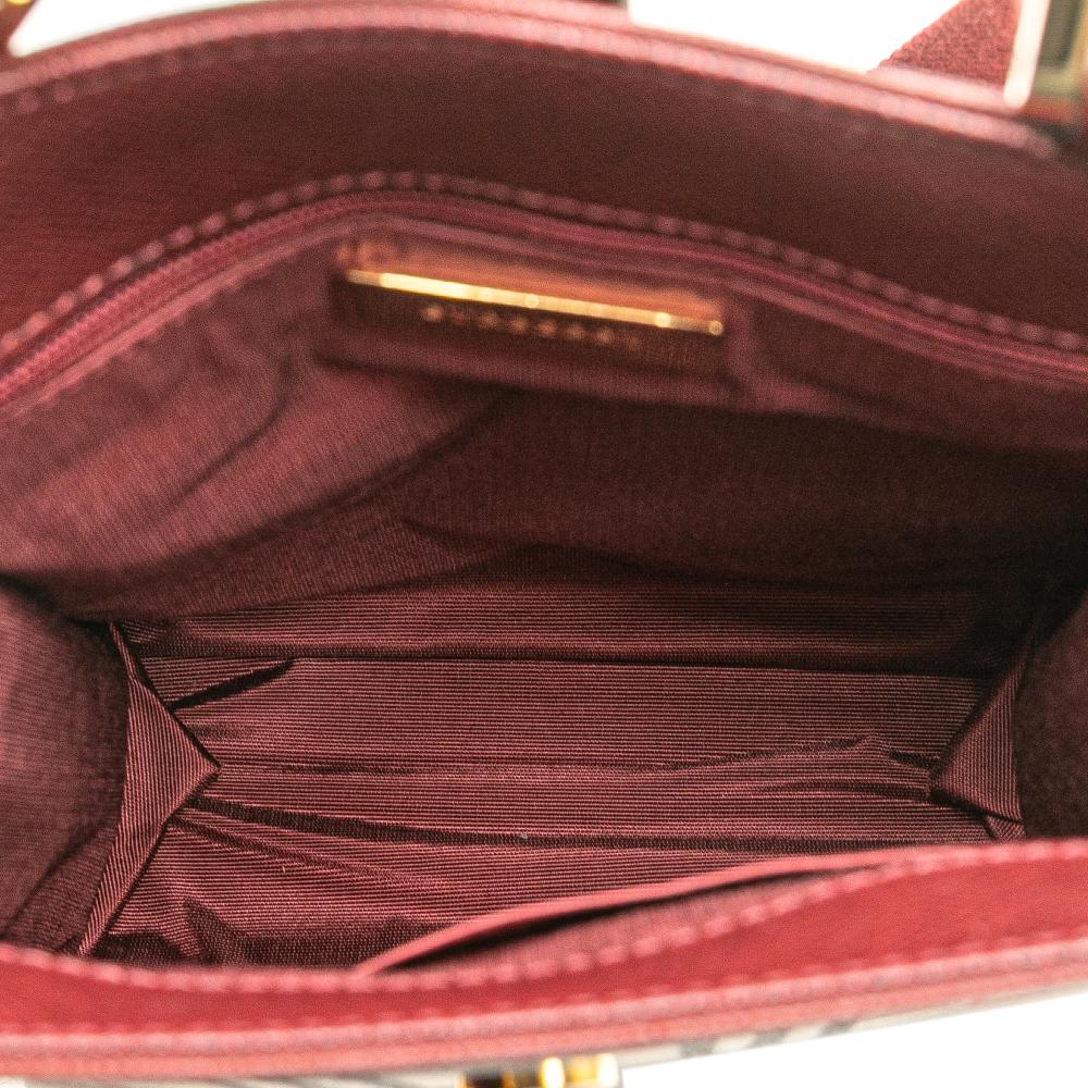 Burberry B Burberry Brown Beige with Red Canvas Fabric House Check Crossbody United Kingdom