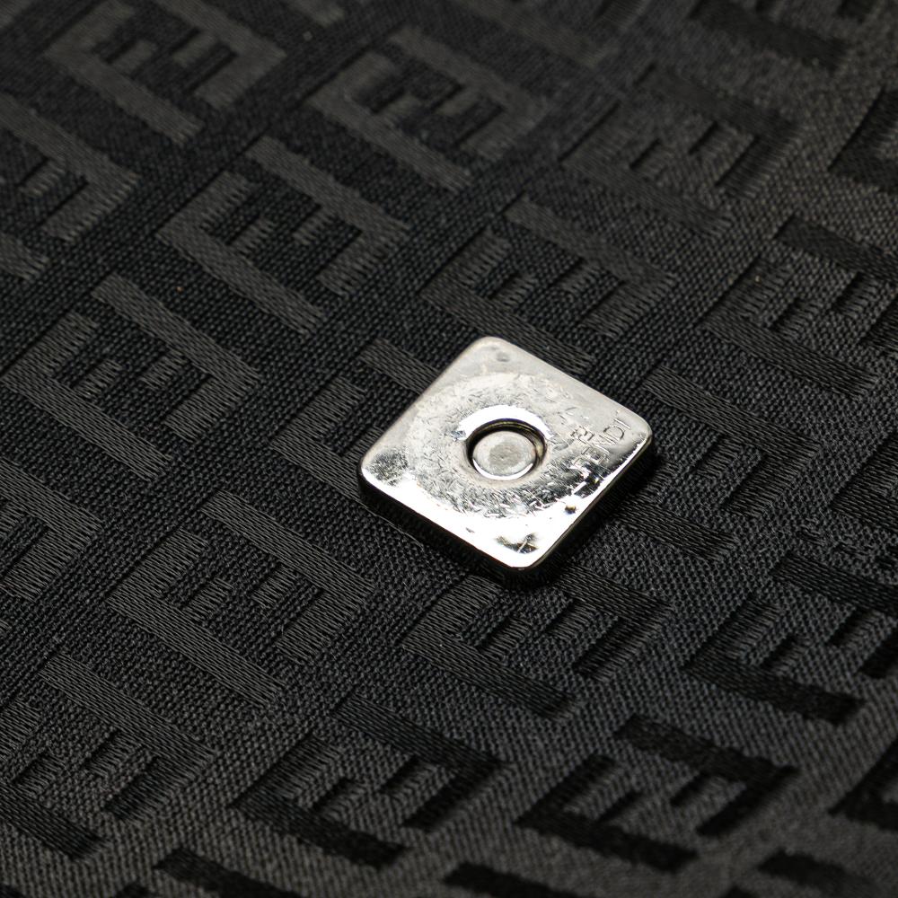 Fendi B Fendi Black Canvas Fabric Zucchino Crossbody Italy