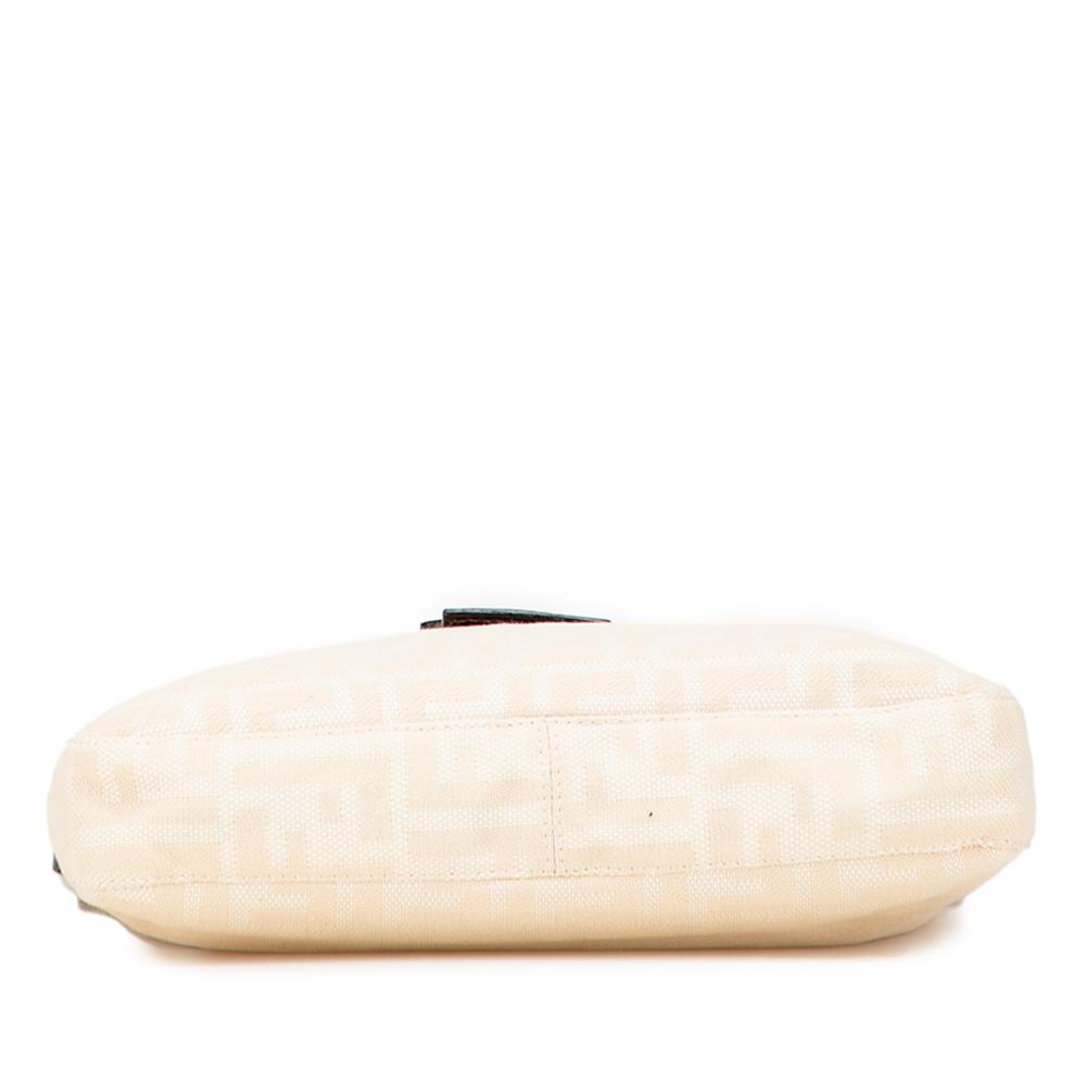 Fendi B Fendi Brown Beige Canvas Fabric Zucca Shoulder Bag Italy