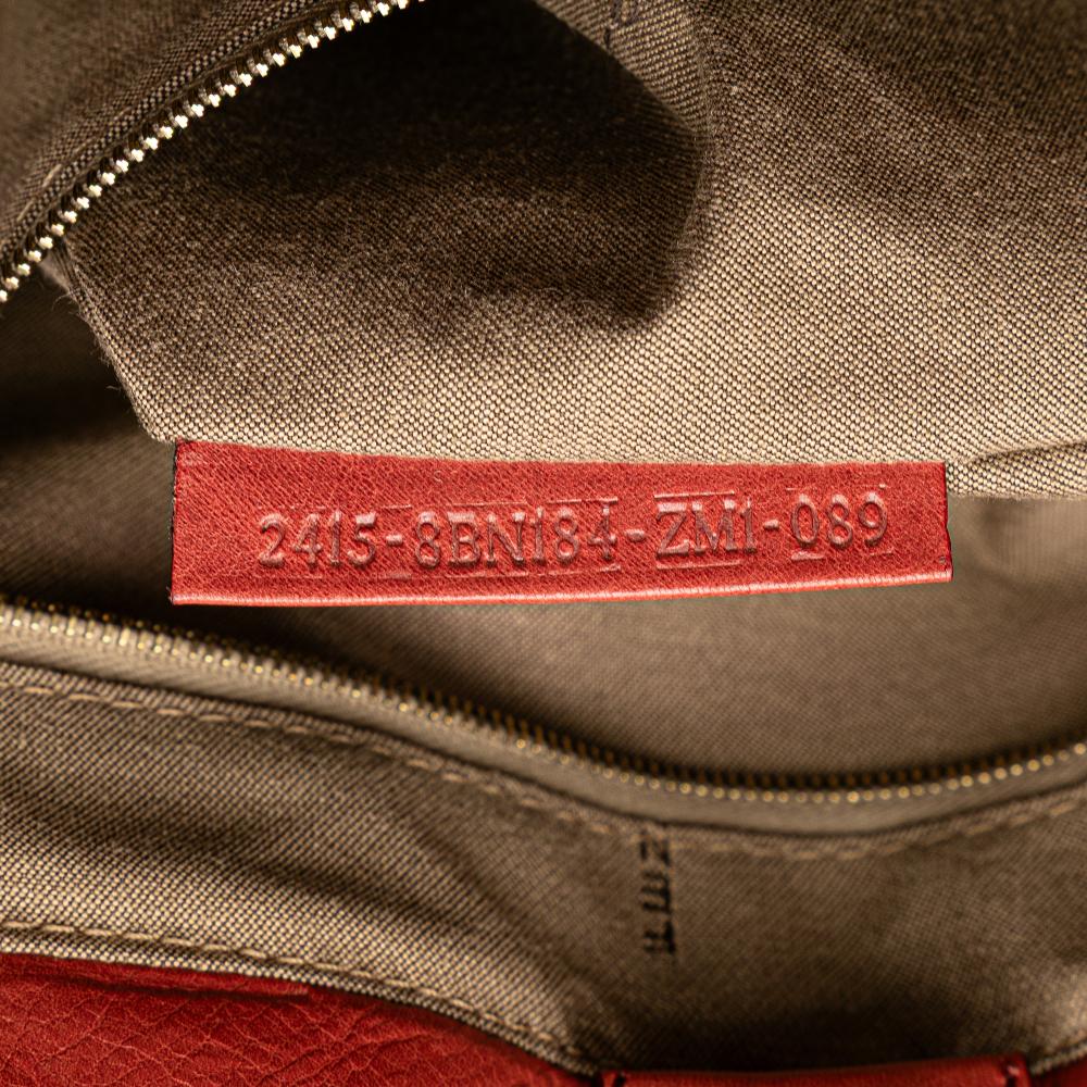 Fendi B Fendi Orange Dark Orange Calf Leather Large Twins Tote Italy