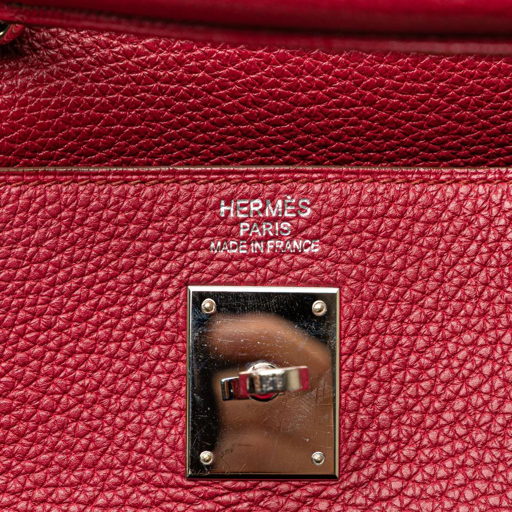 Hermès B Hermès Red Calf Leather Togo Kelly II Retourne 40 France