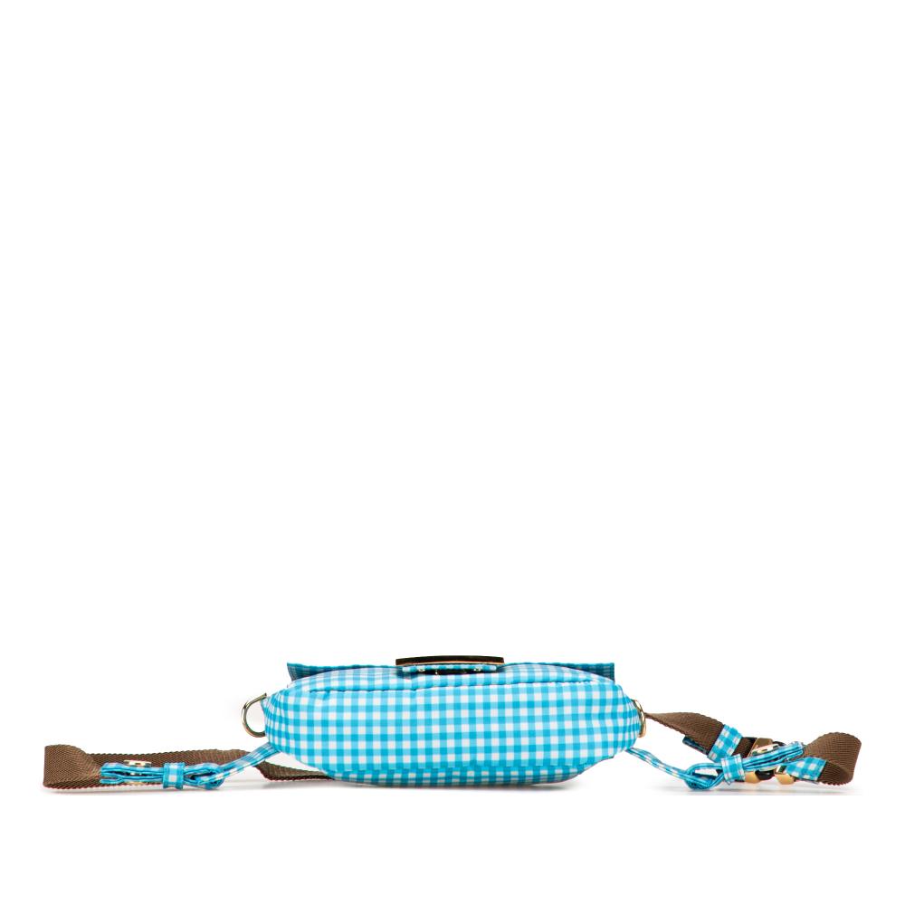 Fendi B Fendi Blue Nylon Fabric Joshua Vides Mini Convertible Baguette Satchel Italy