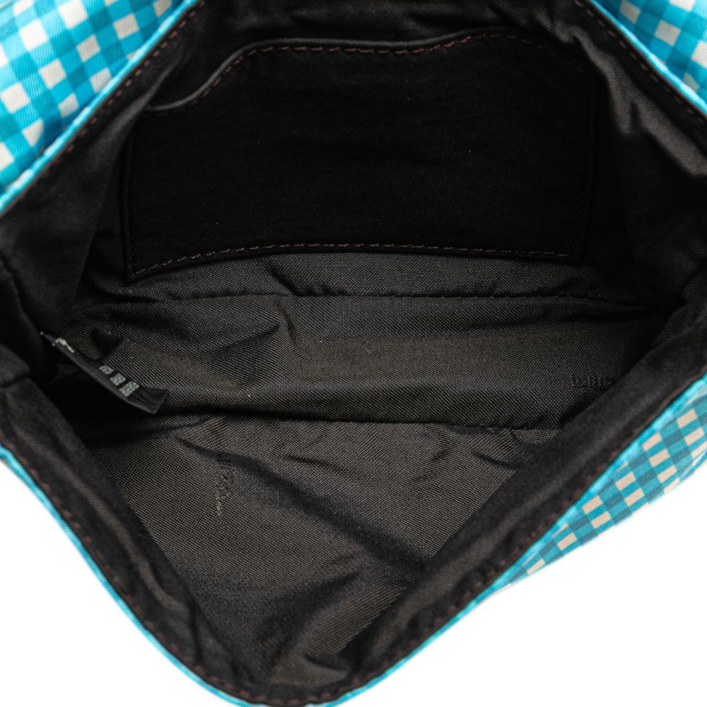 Fendi B Fendi Blue Nylon Fabric Joshua Vides Mini Convertible Baguette Satchel Italy