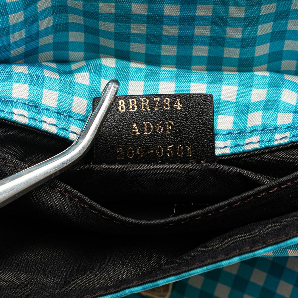 Fendi B Fendi Blue Nylon Fabric Joshua Vides Mini Convertible Baguette Satchel Italy