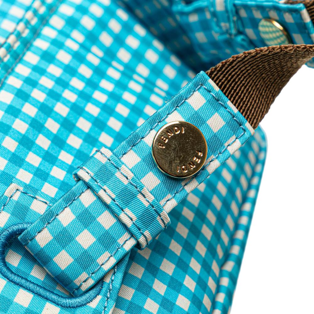 Fendi B Fendi Blue Nylon Fabric Joshua Vides Mini Convertible Baguette Satchel Italy