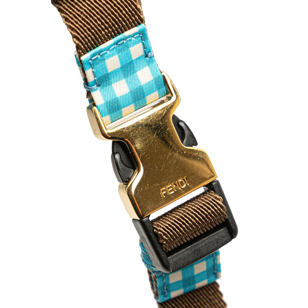 Fendi B Fendi Blue Nylon Fabric Joshua Vides Mini Convertible Baguette Satchel Italy