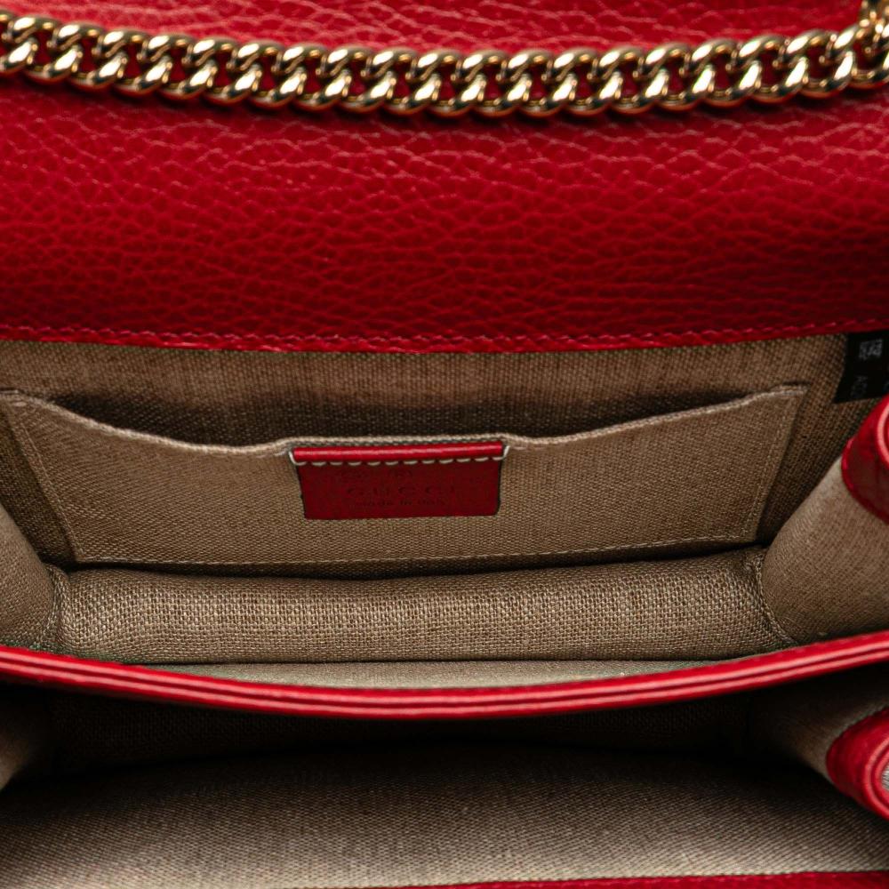 Gucci AB Gucci Red Calf Leather Small Dollar skin Interlocking G Crossbody Italy