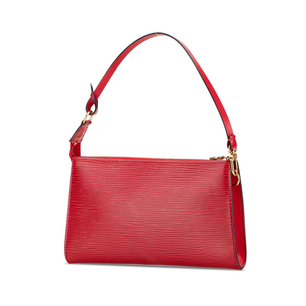 Louis Vuitton AB Louis Vuitton Red Epi Leather Leather Epi Pochette Accessoires France