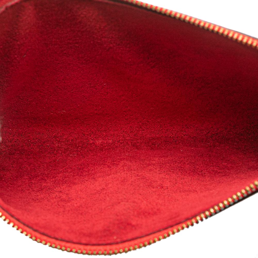 Louis Vuitton AB Louis Vuitton Red Epi Leather Leather Epi Pochette Accessoires France