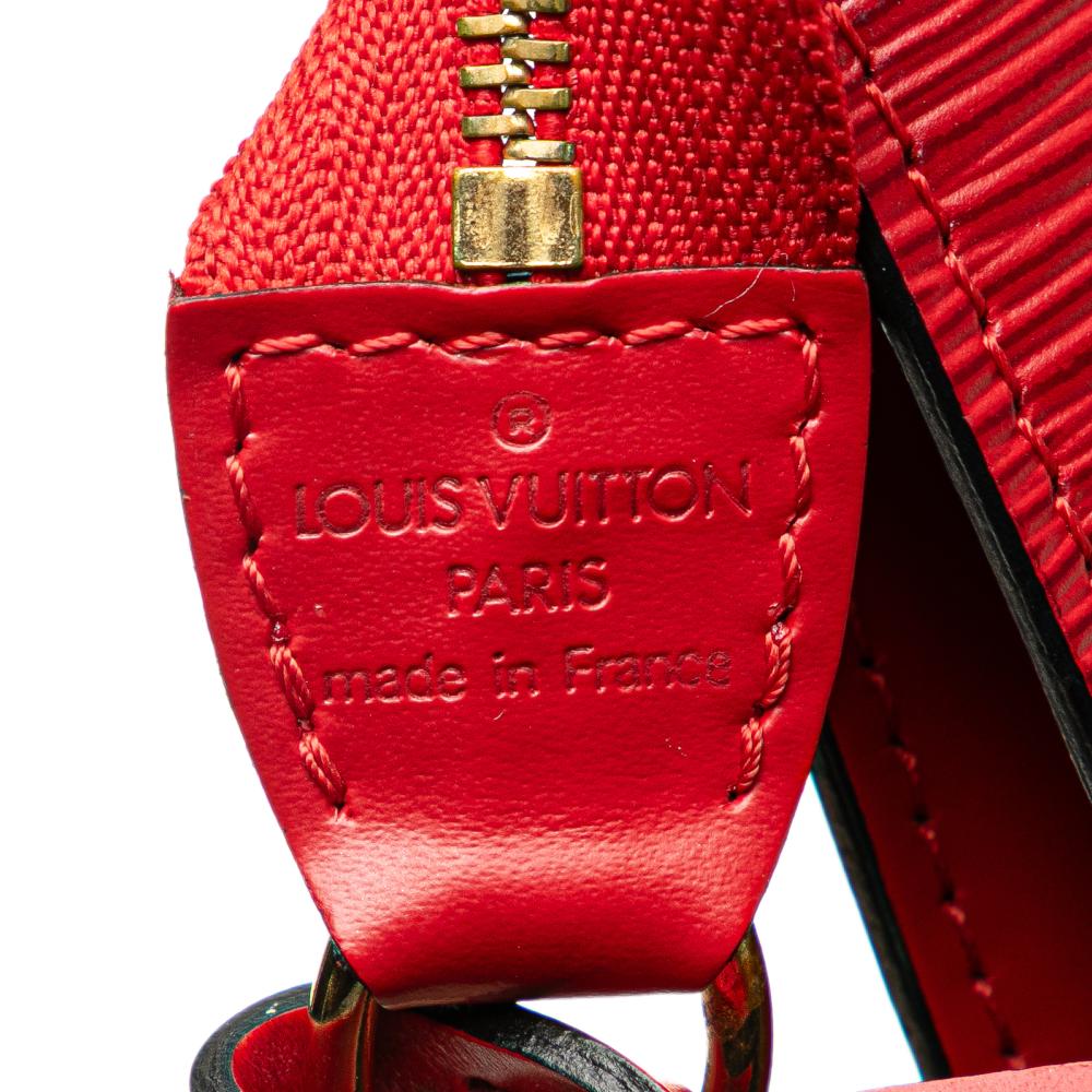 Louis Vuitton AB Louis Vuitton Red Epi Leather Leather Epi Pochette Accessoires France