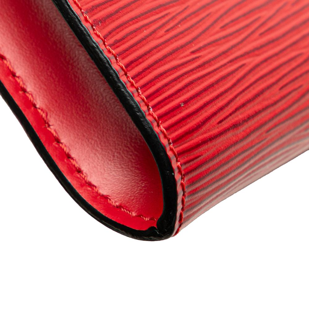 Louis Vuitton AB Louis Vuitton Red Epi Leather Leather Epi Pochette Accessoires France