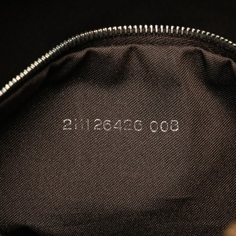 Fendi B Fendi Brown Canvas Fabric Zucca Double Flap Shoulder Bag Italy