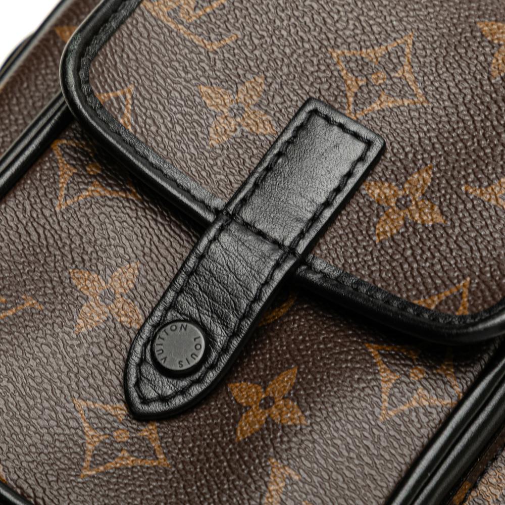 Louis Vuitton B Louis Vuitton Brown Monogram Canvas Fabric Monogram Macassar Christopher Wearable France