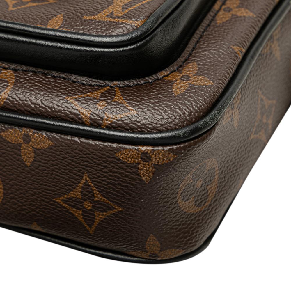 Louis Vuitton B Louis Vuitton Brown Monogram Canvas Fabric Monogram Macassar Christopher Wearable France