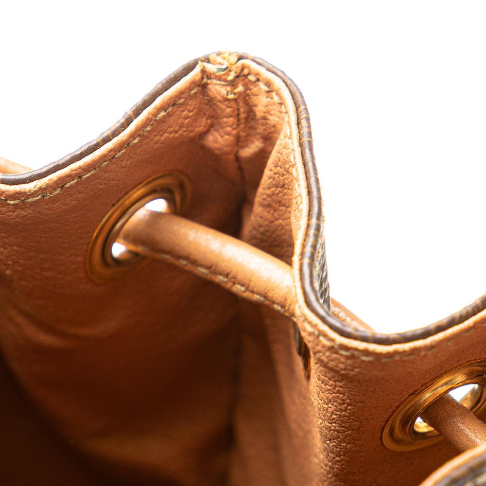 Celine B Celine Brown Coated Canvas Fabric Macadam Backpack Italy