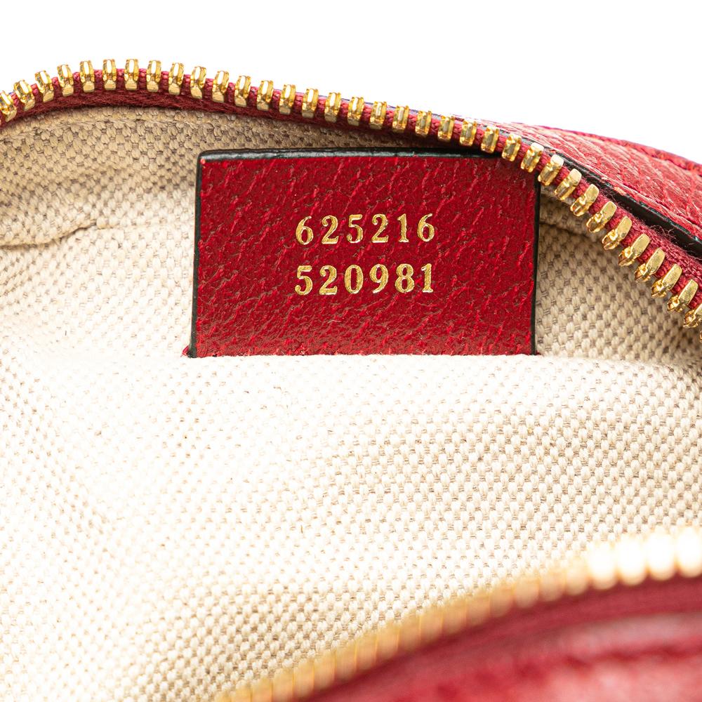 Gucci AB Gucci Brown Beige Coated Canvas Fabric Micro GG Supreme Doraemon Round Crossbody Italy