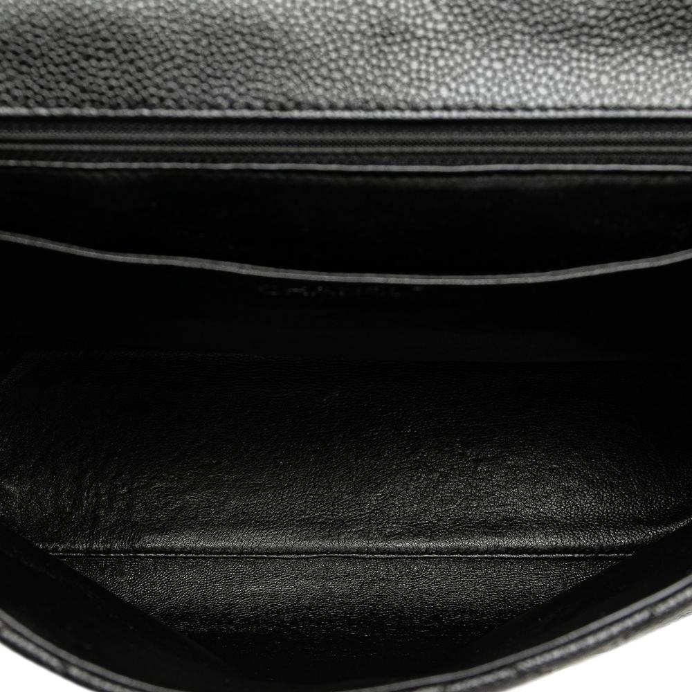 Chanel B Chanel Black Caviar Leather Leather CC Quilted Caviar Kelly Top Handle Bag Italy