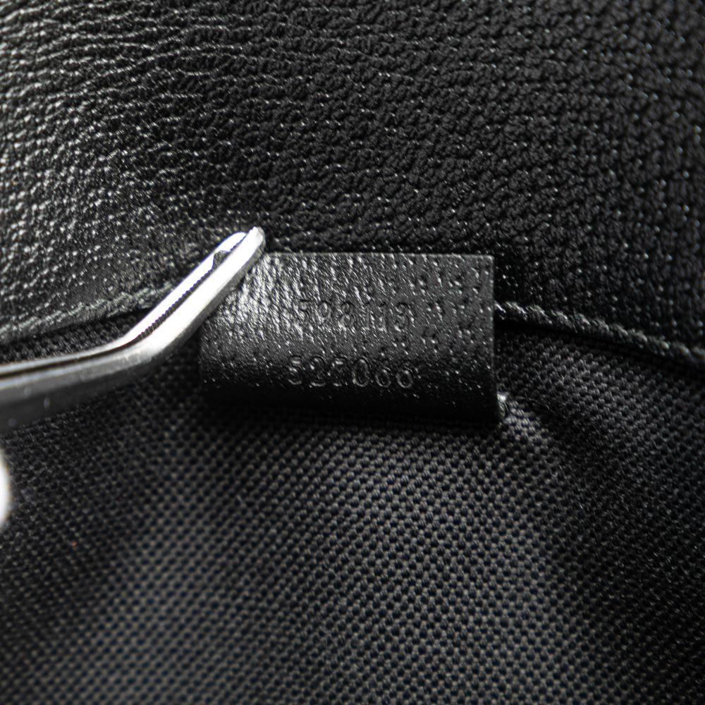 Gucci AB Gucci Black Coated Canvas Fabric GG Supreme Psychedelic Belt Bag Italy