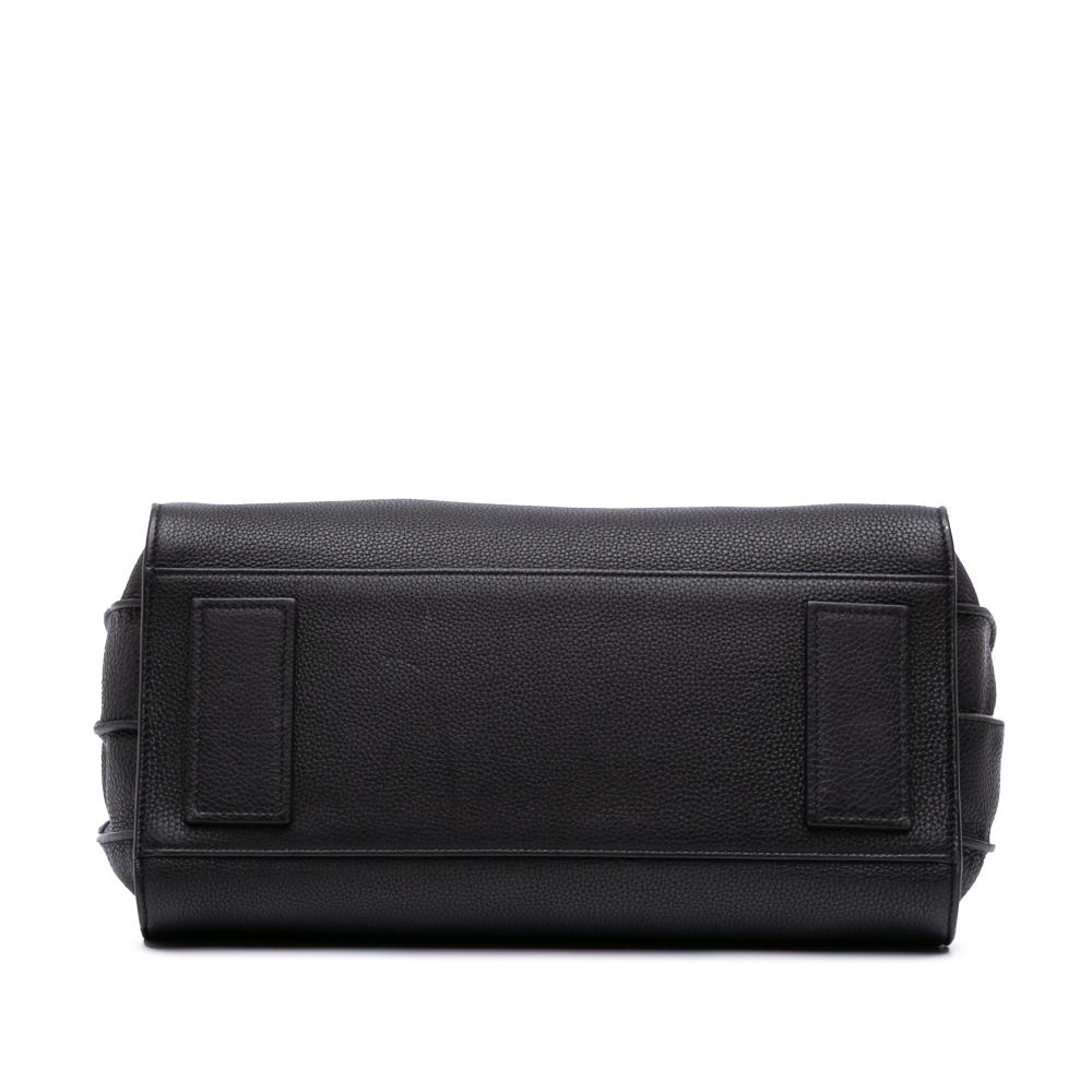 Saint Laurent B Saint Laurent Black Calf Leather Small Grained skin Supple Sac De Jour Satchel Italy