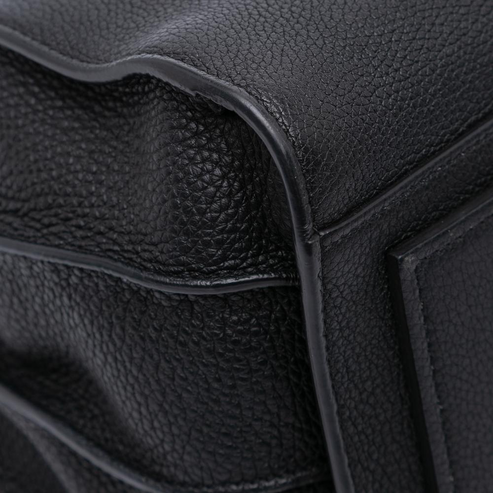 Saint Laurent B Saint Laurent Black Calf Leather Small Grained skin Supple Sac De Jour Satchel Italy