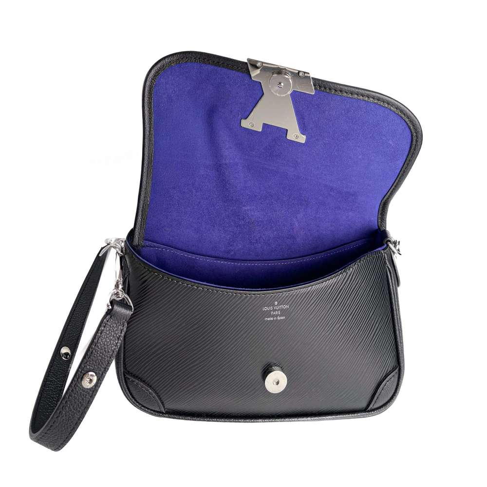 Louis Vuitton Buci Epi Leather Flap Crossbody Black