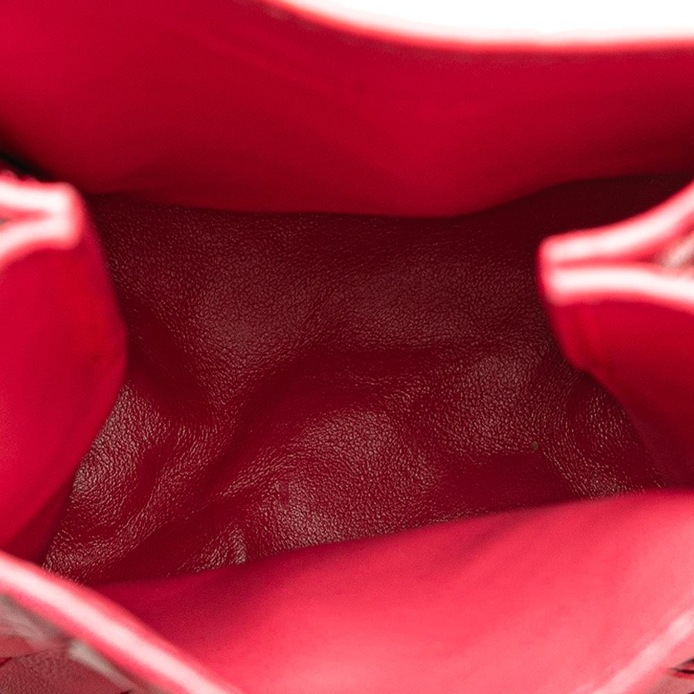 Bottega Veneta Pink Strawberry Nappa Leather Leather Mini Nappa Intrecciato The Knot Crossbody Italy