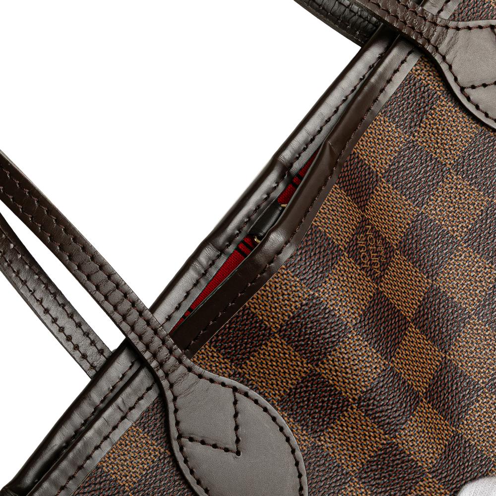 Louis Vuitton B Louis Vuitton Brown Damier Canvas Canvas Damier Ebene Neverfull PM France