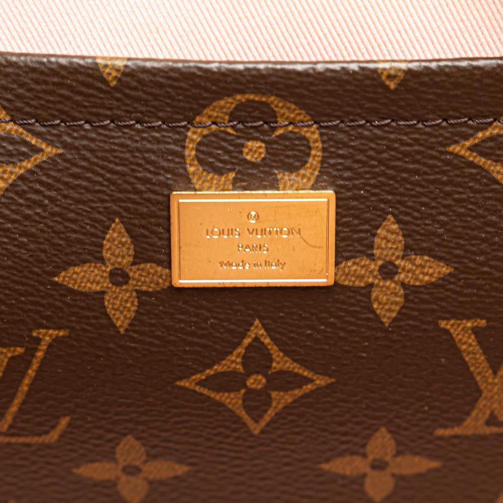 Louis Vuitton B Louis Vuitton Pink Light Pink with Brown Vernis Leather Leather Vernis Miroir Venice Italy