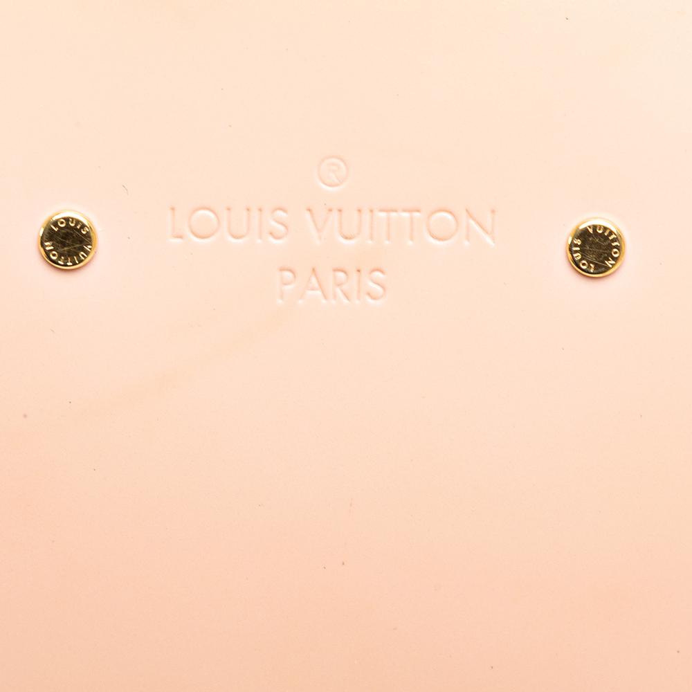 Louis Vuitton B Louis Vuitton Pink Light Pink with Brown Vernis Leather Leather Vernis Miroir Venice Italy