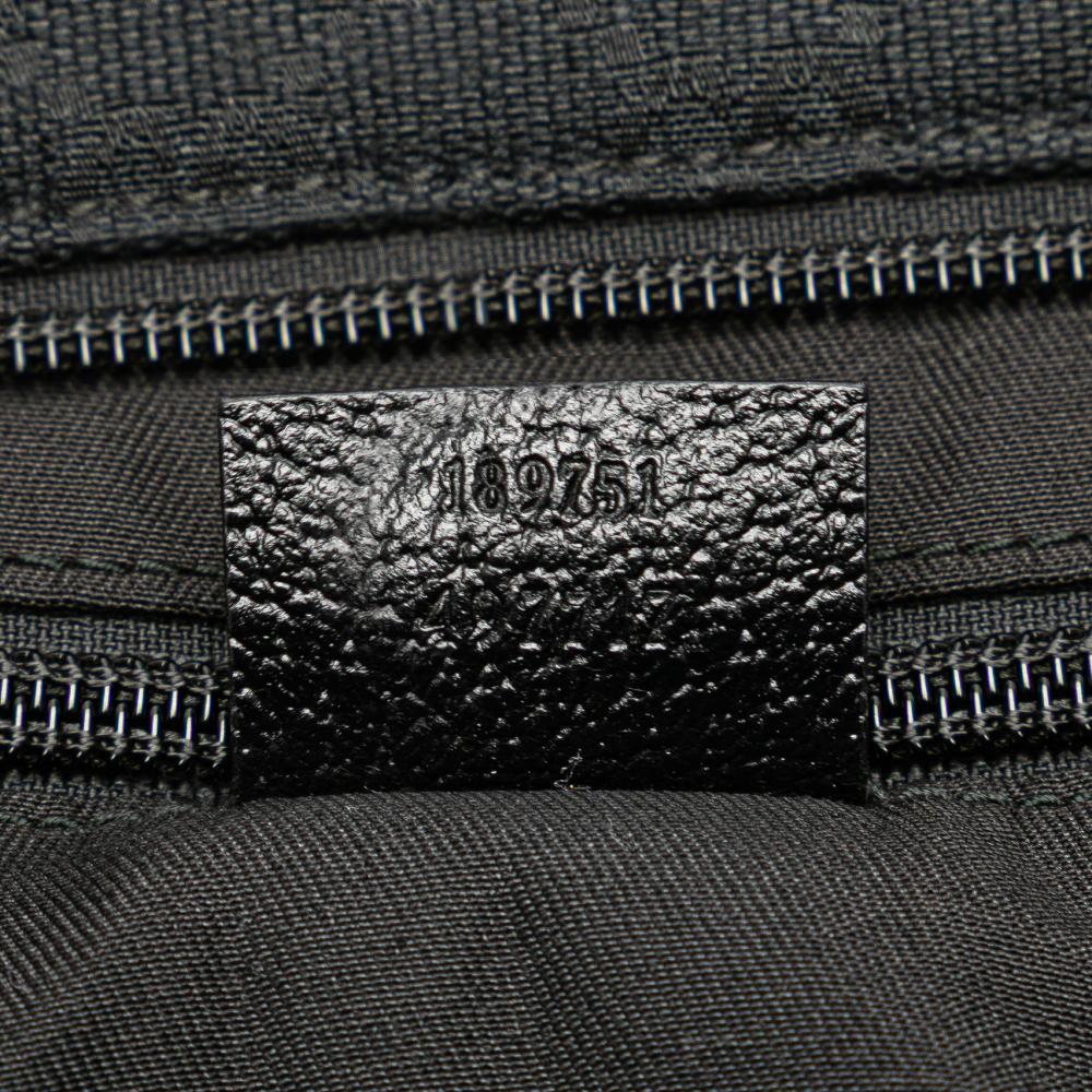 Gucci B Gucci Black Canvas Fabric GG Web Crossbody Italy