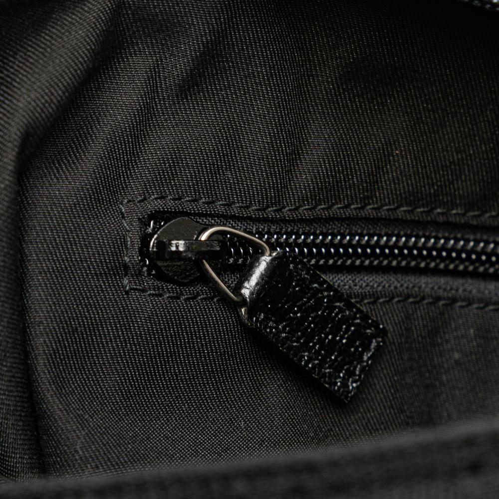 Gucci B Gucci Black Canvas Fabric GG Web Crossbody Italy