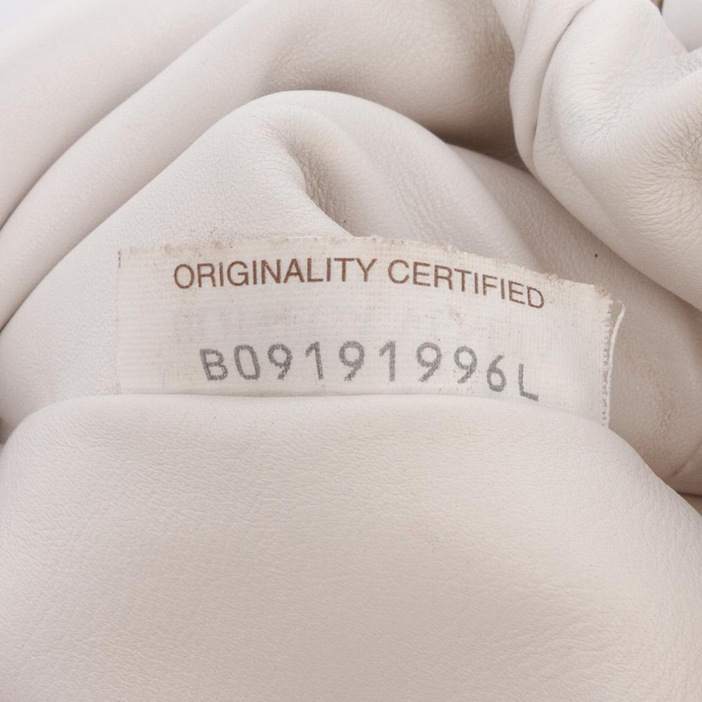 Bottega Veneta AB Bottega Veneta White Lambskin Leather Leather Lambskin The Mini Pouch Crossbody Italy