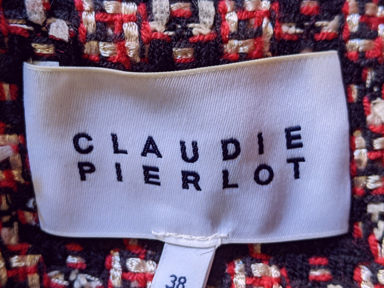 Claudie Pierlot Elégant blazer en tweed multicolore 38