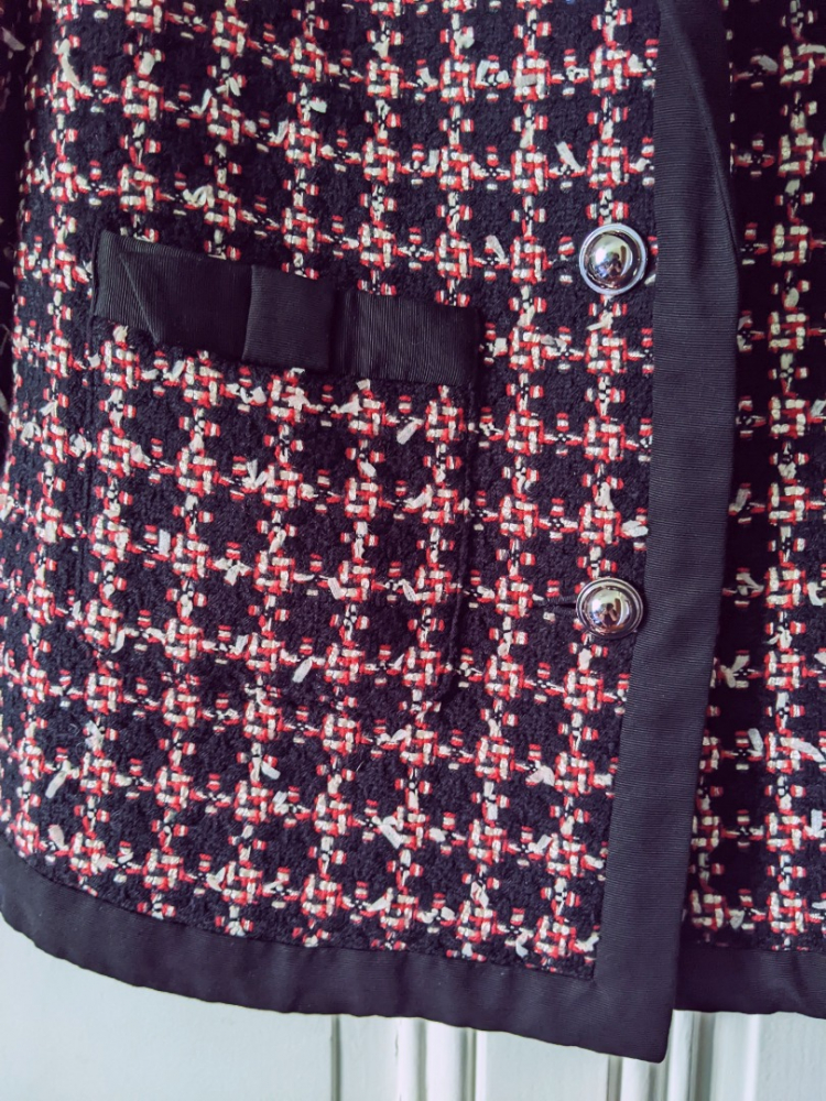 Claudie Pierlot Elégant blazer en tweed multicolore 38