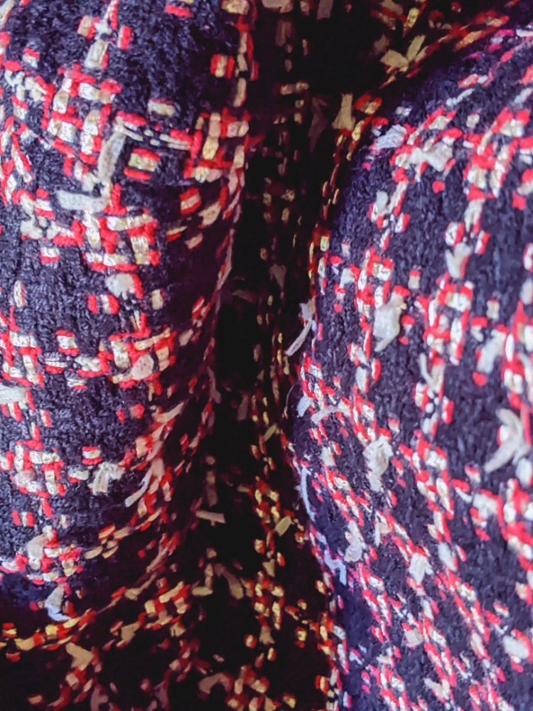 Claudie Pierlot Elégant blazer en tweed multicolore 38