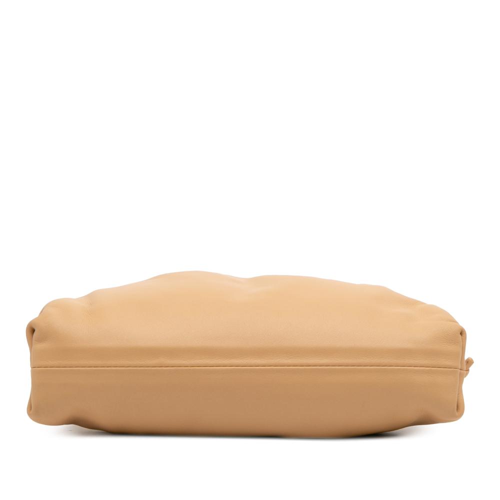 Bottega Veneta AB Bottega Veneta Brown Light Brown Lambskin Leather Leather Lambskin The Mini Pouch Crossbody Italy