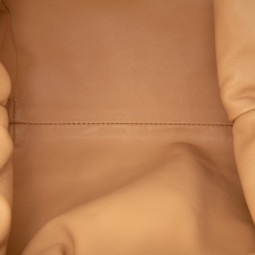 Bottega Veneta AB Bottega Veneta Brown Light Brown Lambskin Leather Leather Lambskin The Mini Pouch Crossbody Italy