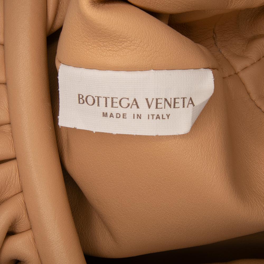 Bottega Veneta AB Bottega Veneta Brown Light Brown Lambskin Leather Leather Lambskin The Mini Pouch Crossbody Italy