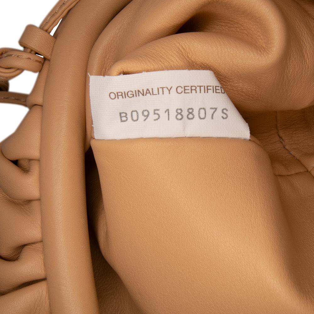 Bottega Veneta AB Bottega Veneta Brown Light Brown Lambskin Leather Leather Lambskin The Mini Pouch Crossbody Italy