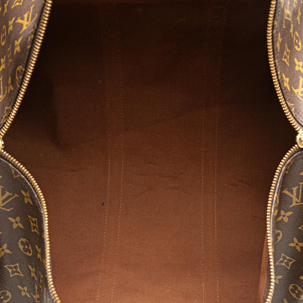 Louis Vuitton B Louis Vuitton Brown Monogram Canvas Canvas Monogram Keepall Bandouliere 55 France