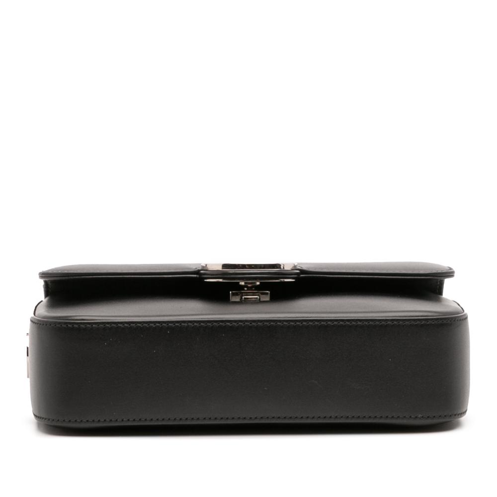 Gucci B Gucci Black Calf Leather Mini Petite GG Satchel Italy