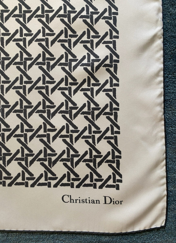 Christian Dior SILK FOULARD Cannage Dior