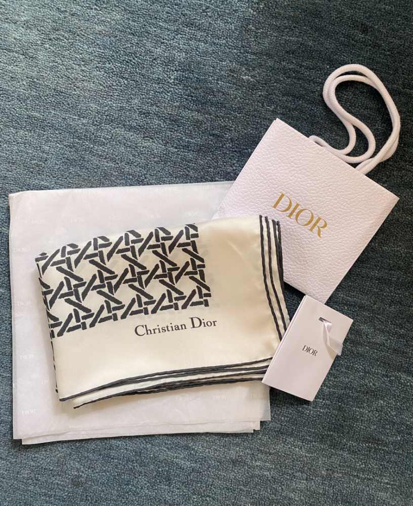 Christian Dior SILK FOULARD Cannage Dior