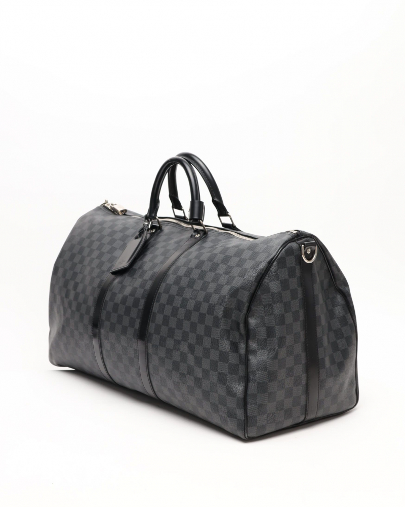 Louis Vuitton Damier Graphite Keepall Bandouliere 55 Weekend Bag